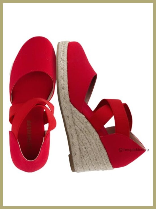 Shoes - Women's Espadrille Wedge Sandals Slip On Closed Toe with Elastic Straps